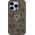 Guess Guess GUHCP15SPGS4TDW iPhone 15 6.1" brązowy/brown hardcase Grip Stand 4G Triangle Strass