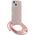 Guess Guess GUHCP15SHC4SEP iPhone 15 / 14 / 13 6.1" różowy/pink hardcase Crossbody Cord 4G Print