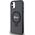 Guess Guess GUHMN61HRSGSK iPhone 11 / Xr 6.1" czarny/black hardcase Ring Stand Script Glitter MagSafe