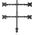 Lindy Uchwyt biurkowy na 4 monitory 17" - 28" (40659)