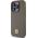 DKNY DKNY DKHMP14LPSHRPSW iPhone 14 Pro 6.1" brązowy/brown hardcase Leather Pattern Metal Logo MagSafe