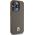 DKNY DKNY DKHMP14LPSHRPSW iPhone 14 Pro 6.1" brązowy/brown hardcase Leather Pattern Metal Logo MagSafe