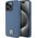DKNY DKNY DKHMP15XPSHRPSB iPhone 15 Pro Max 6.7" niebieski/blue hardcase Leather Monogram Pattern Metal Logo MagSafe