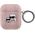 Karl Lagerfeld Karl Lagerfeld KLA2PGKCPP AirPods 1/2 cover różowy/pink Monogram Karl & Choupette Head