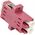 Adapter AV Digitus Digitus Adapter światłowodowy LC/LC, duplex, wielomodowy OM4, ceramiczna ferrula, różowy