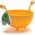 Ototo OTOTO Spaghetti Monster yellow Colander