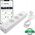 Deltaco Ilgiklis DELTACO SMART HOME 3xCEE 7/4, USB-A 2A, baltas / SH-P03USB2