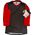 100% Koszulka męska 100% AIRMATIC 3/4 Sleeve Black/Dark Red roz. M (NEW 2023)
