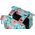 Basil Sakwa podwójna na bagażnik BASIL BLOOM FIELD DOUBLE PANNIER BAG 28-35L, Universal Bridge System, sky blue (NEW 2024)