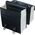 Basil Sakwa miejska podwójna BASIL URBAN LOAD DOUBLE PANNIER BAG 48-53L, Universal Bridge System, 100% wodoodporna, black reflective/black (NEW 2024)