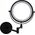Lusterko kosmetyczne Sourcing WALL MAKE-UP MIRROR MARY M BLACK W/ LED