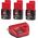 Milwaukee Set M12 NRG-303 (charger + 3 pcs., battery M12 B3) Milwaukee