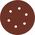Milwaukee MILWAUKEE ABRASIVE DISC 150mm 6 HOLES P80 /50 pcs.