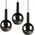 Lampa wisząca Sourcing PENDANT LIGHT CLAYTON 3XE27 MATT BLACK