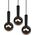 Lampa wisząca Sourcing PENDANT LIGHT CLAYTON 3XE27 MATT BLACK