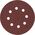 Milwaukee MILWAUKEE ABRASIVE DISC 125mm 8 HOLES P240 /50 pcs.