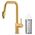 Bateria kuchenna KFA DUERO PURE STYLE PULL-OUT BATERIA KUCHENNA Z FUNKCJĄ FILTRACJI WODY I WYCIĄGANĄ WYLEWKĄ + ZESTAW FILTRUJĄCY PROFINE SILVER S, BRUSHED GOLD