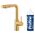 Bateria kuchenna KFA DUERO PURE BASIC PULL-OUT BATERIA KUCHENNA Z FUNKCJĄ FILTRACJI WODY I WYCIĄGANĄ WYLEWKĄ + ZESTAW FILTRUJĄCY PROFINE BLUE S, BRUSHED GOLD