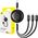 Kabel USB Baseus USB-A - USB-C + microUSB + Lightning 1.1 m Czarny (P10368700111-02)