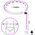 HMS HHM17 HULA HOP WHITE/VIOLET Z MAGNESAMI I OBCIĄŻNIKIEM + LICZNIK HMS