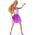 LeanToys Lalka Lucy Sukienka Fioletowa Brokat Zestaw Buty