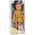 LeanToys Lalka Żółta Sukienka Brązowe Włosy Duża Laleczka 33cm