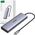 HUB USB Ugreen Hub USB-C Ugreen CM498, 3x USB 3.0, HDMI 4k 30Hz, VGA, RJ45, SD/TF, PD 100W (szary)