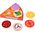 Jokomisiada Pizza drewniana do krojenia 16,5 cm na rzep dodatki 27 ele ZA4689