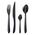 Amefa Amefa Lumino 1422 - 16 pcs Bestik sæt  (Bright Black PVD – Black handle)
