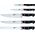 Richardson Sheffield VELOCITY - 5 pc knife block with sharpener - black