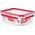 Emsa Emsa Clip&Close Glass Food Container 1,3 L  red