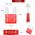 Emsa Emsa Clip&Close Glass Food Container 600 ml  red