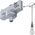 Paulmann Paulmann 91385, Pendant light adaptor, Ceiling/wall, Silver, Metal, Plastic, 1150 W, 96 mm