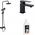 Zestaw prysznicowy Invena SHOWER COLUMN DOKOS W BATH MIXER BLACK