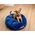 Mimikoko MIMIKO Pets Legowisko Shaggy okrągłe M 45cm chabrowe