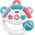 Fisher Price Grzechotka Interaktywna Tamburyn Dźwięki Kształty Muzyczna Zabawka Kolorowa