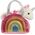 Wisdom Publications,U.S. AURORA Fancy Pals Plush Unicorn in a pink bag, 17 cm