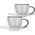 Orion Filiżanki termiczne ze spodkiem z podwójną ścianką do kawy espresso DOUBLE 90 ml 2 szt.