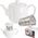 Orion Dzbanek z zaparzaczem do herbaty porcelanowy biały MONA 700 ml