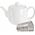 Orion Dzbanek z zaparzaczem do herbaty porcelanowy biały MONA 700 ml