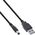 InLine InLine® USB DC power adapter cable, USB A male plug to DC plug 5.5x2.50mm, black, 1m