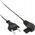 Kabel zasilający InLine InLine® Power cable, Euro plug to Euro8 plug angeled, black, 0.5m