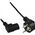 Kabel zasilający InLine InLine® Power cable, Schutzkontakt angled to C13 left angeled, black, 5m