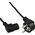 Kabel zasilający InLine 60pcs. Bulk-Pack InLine® Power cable, CEE7/7 angled to IEC-C13 left angled, black, H05VV-F, 3x0.75mm², 0.5m