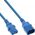 Kabel zasilający InLine 55pcs. Bulk-Pack InLine® Power cable extension, C13 to C14, blue, 1m