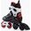 Rolki FILA SKATES Rolki WIZY black/salmon L 35-38