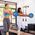 Rebel Mini piłka gimnastyczna do pilates rehabilitacyjna 25cm z pompką ręczną, kolor niebieski , REBEL ACTIVE