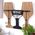Home Styling Collection Wieszak na butelki wina drewniany metalowy 40x11x35 cm