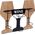 Home Styling Collection Wieszak na butelki wina drewniany metalowy 40x11x35 cm