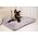 Mimikoko MIMIKO Pets Legowisko Shaggy prostokątne XXL 115x75cm szare